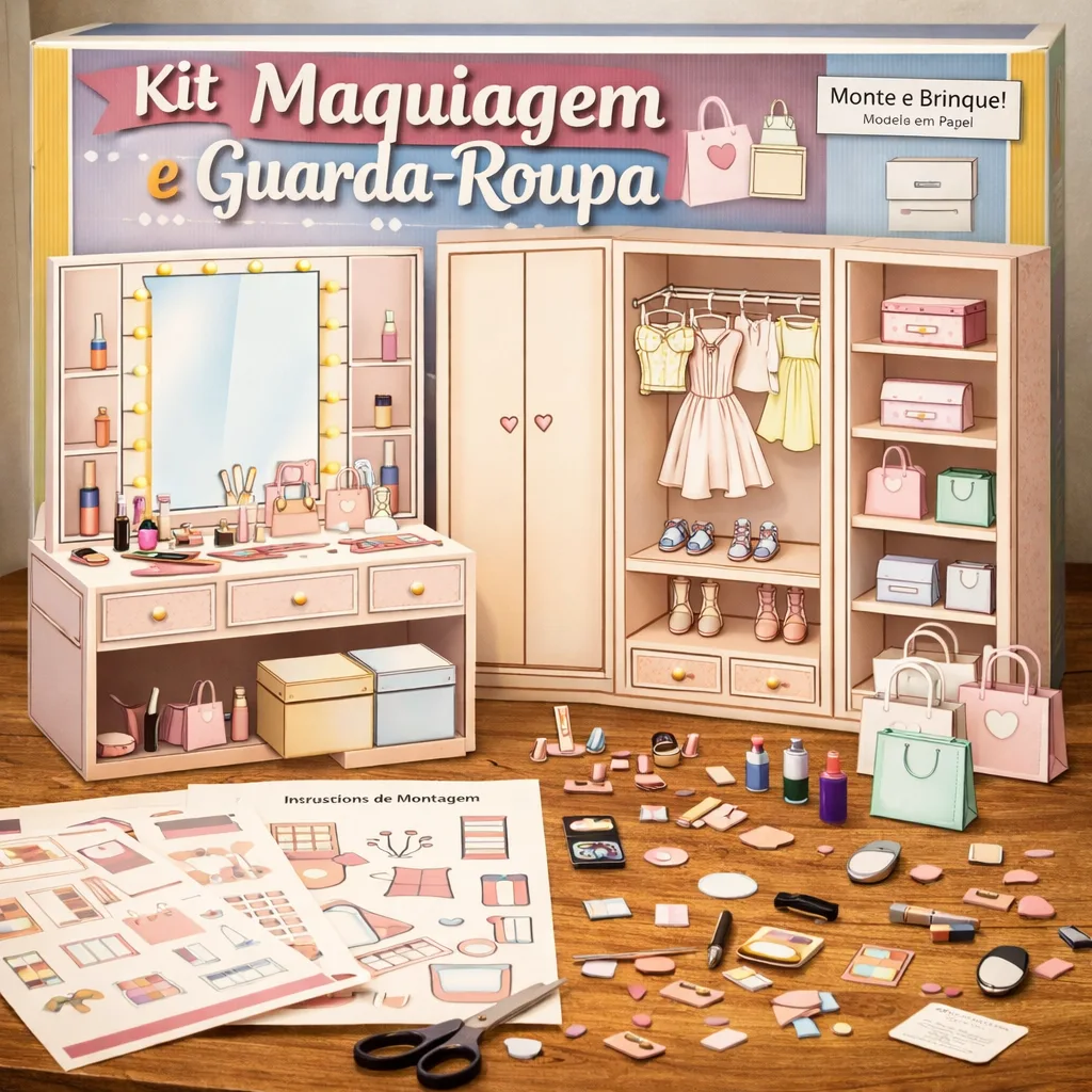 Kit Maquiagem + Guarda-roupa